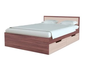 Кровать с ящиками Гармония 900x2000 КР-608 (Ясень Шимо темный/светлый)