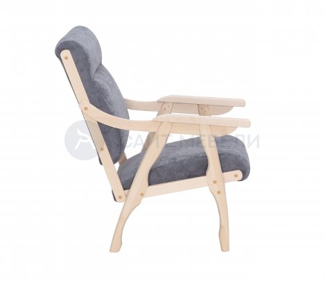 Кресло Вега-10 (Бесцветный лак/SENSEY STEEL GREY)