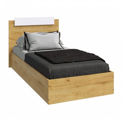 Кровать односпальная Эко 900х2000 (Дуб вотан/Белый)