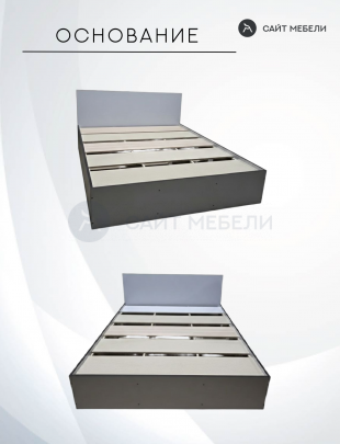 Кровать Комфорт КР 1300 130х180 (Серый/Графит)