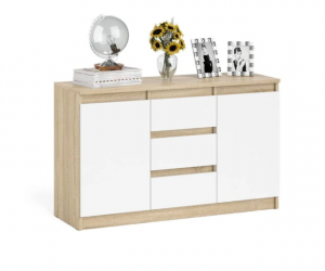 Комод Норд №3 (Дуб сонома/Белый)