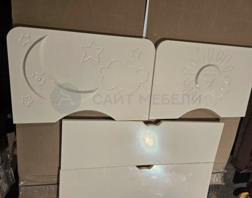 Детская кровать с ящиками Соня 1,6м (Ваниль)