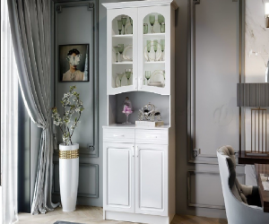 Буфет 2-ств Вероника (белое дерево)