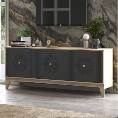 Комод Адриана (Дуб сонома/Грей софт)