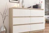 Комод Сура 6 ящиков 1380 (Дуб сонома/Белый)