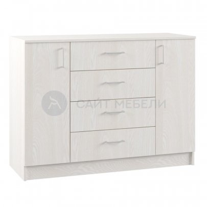 Комод 4 ящика 2 створки Ронда КМР 1200.1 (Анкор)