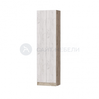 Шкаф 2х-створчатый платяной Руэлла (Дуб крафт серый/Дуб крафт белый)