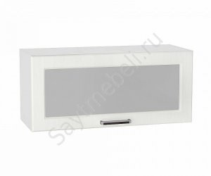 Кухня Прага шкаф верхний горизонтальный со стеклом швгс 800 (джинс)