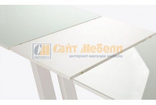 Стол раздвижной со стеклом Leset Каби (Белый)