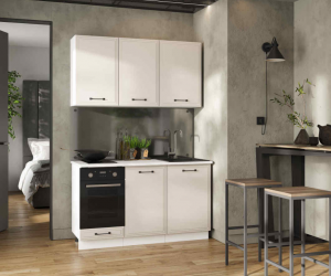 Кухня  Индира 1.4 м ( Белый/Лофт дюна)