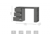 Стол письменный Симпл ПС-07 (Графит)