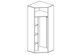Шкаф для одежды Версаль угловой (Дуб сонома/Белый глянец)