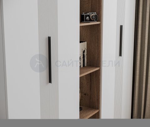 Модульная гостиная Кения комплект 1 (Белый софт/Табак)