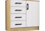 Комод 4 ящика и 1 дверка К800-1Д  (Дуб вотан/Белый)