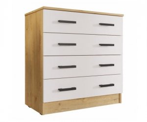 Комод 4 ящика к800 (Дуб вотан/Белый)