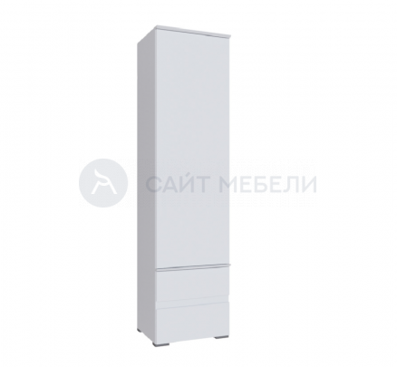 Шкаф-пенал закрытый Плейона (гостиная) (Белый)