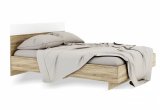 Кровать парящая Версаль 1200х2000 (Дуб сонома/Белый глянец)