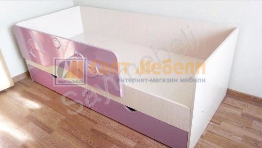 Кровать детская Алиса 1,8 кр-813 (Розовый)
