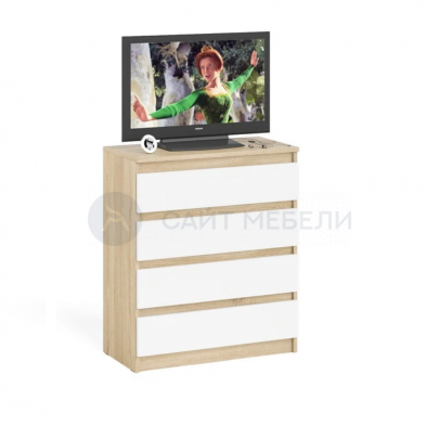 Комод Норд №2 (Дуб сонома/Белый)