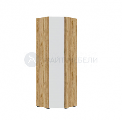 Шкаф угловой Хелен ШК 04 (Крафт золотой/белый)