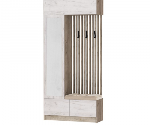 Прихожая Руэлла ЦС (Дуб крафт серый/Дуб крафт белый)