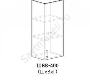 Кухня Прага, Квадро, Квадро лофт ШВВ-400 (Венге)