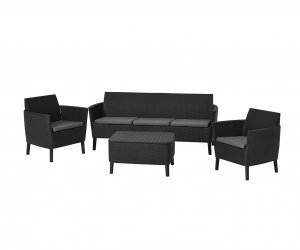 Дачная мебель Salemo 3 Seater Set (Графит)
