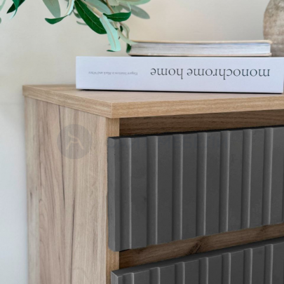 Комод 1 (Дуб крафт серый/Грей софт)