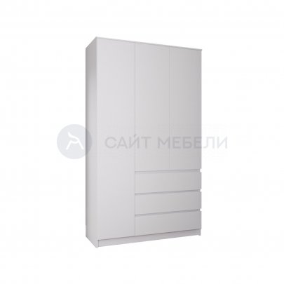 Шкаф Сура 1200 с 3 ящиками (Белый)