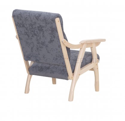 Кресло Вега-10 (Бесцветный лак/SENSEY STEEL GREY)