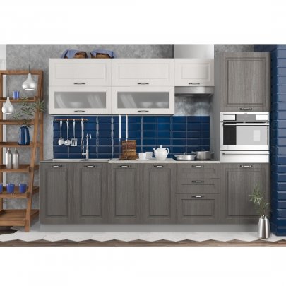 Кухня Капри 2,7м (Липа белый/Липа пепел)