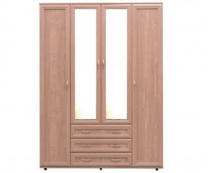 Шкаф 4-створчатый (дверный) № 148 (Вяз швейцарский)