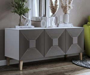 Комод-тумба Лаос (Белый/Грей софт)