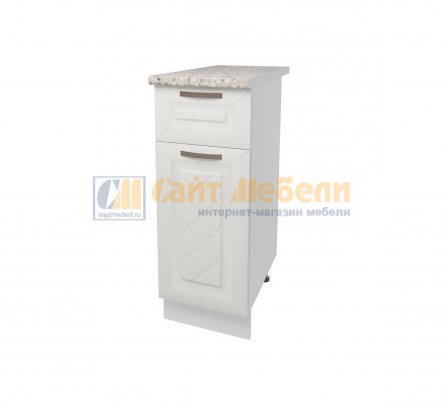 Кухня Агава шкаф нижний с ящиком Н400-1Я (Агава светлая) ст-ца в комплекте