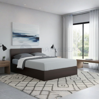 Кровать двуспальная КР 1800 180х200 (Венге)