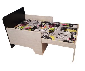 Кровать вырастайка Премьера (Пикард/Чёрный) матрацы в комплекте