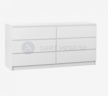 Комод Сура 6 ящиков 1600 (Белый)
