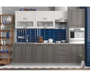 Кухня Капри 2,7м (Липа белый/Липа пепел)