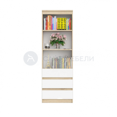 Стеллаж Норд (Дуб сонома/Белый)