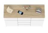 Комод Норд №5 (Дуб сонома/Белый)