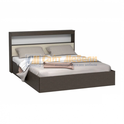 Кровать с прикроватным блоком Бася 1600х2000 (Венге/Дуб белфорд)