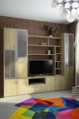 Мини-стенка (стойка) СТВ-8 ЛДСП (Белый)