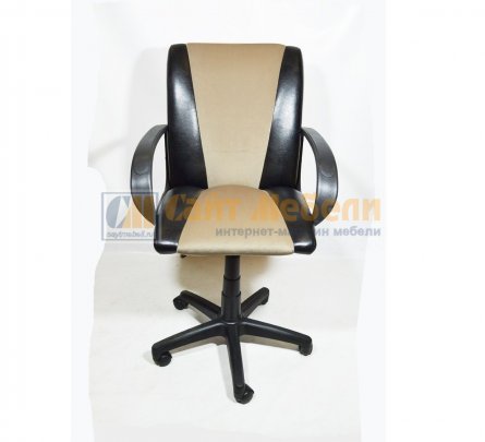 Кресло КР-11 ткань/к/з (Черно-бежевое)