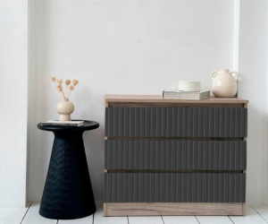 Комод 9 (Дуб крафт серый/Грей софт)