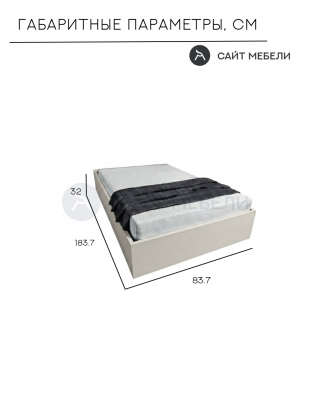 Кровать-тахта односпальная Комфорт без спинки КР 800 80х180 (Кашемир)
