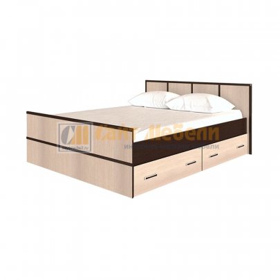 Кровать с ящиками Сакура 1400 х 2000 (Венге/Лоредо)