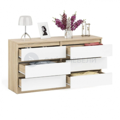 Комод Норд №7 (Дуб сонома/Белый)