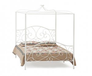 Двуспальная кровать с балдахином HESTIA (Белый)