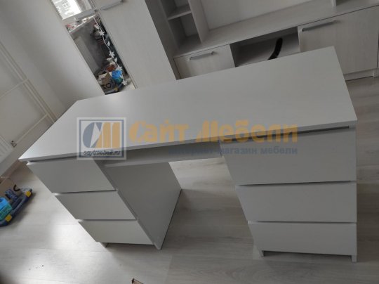 Компьютерный стол Мори МС-2 (Белый)