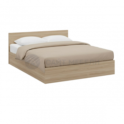 Кровать двуспальная КР 1600 160х200 (Дуб сонома)